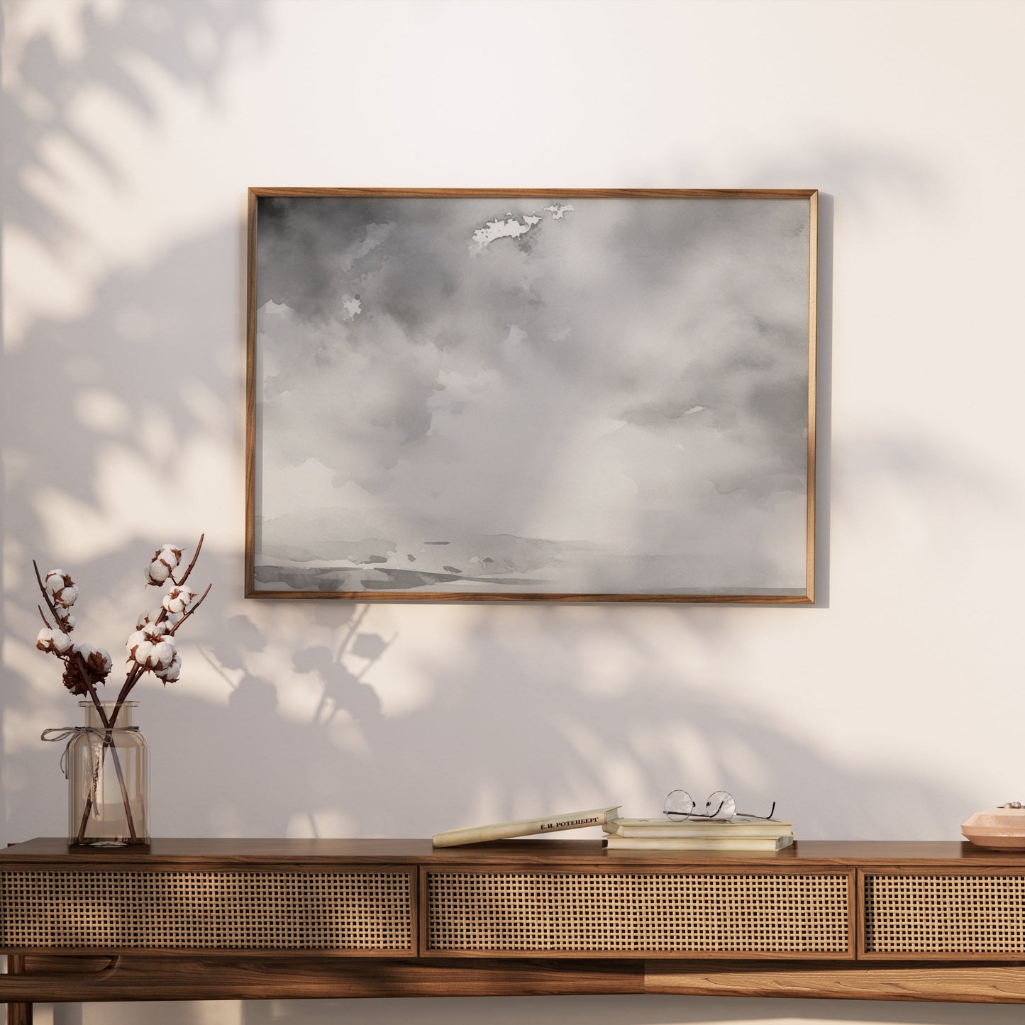 Premium Poster of Abstract Black and White Cloudscape Art Posters