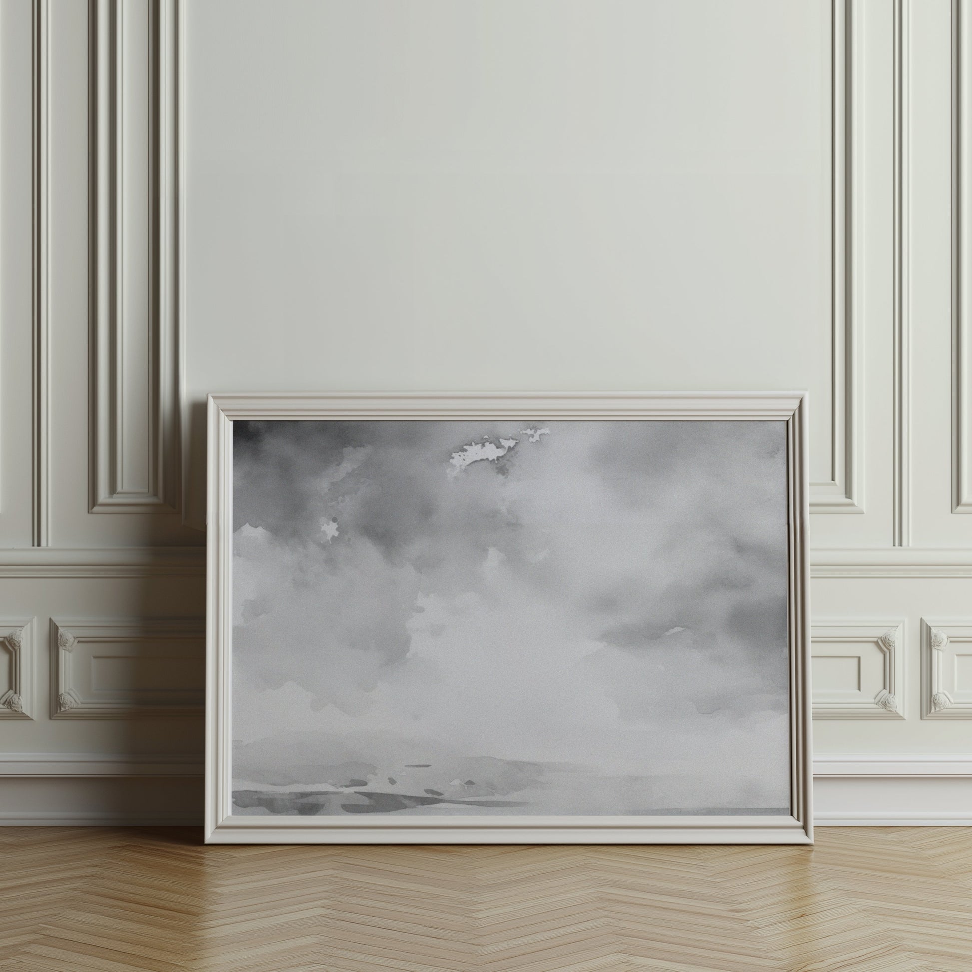 Premium Poster of Abstract Black and White Cloudscape Art Posters