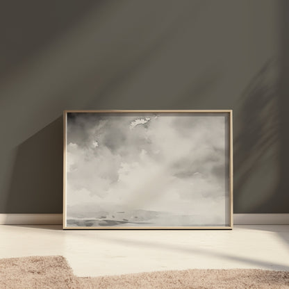 Premium Poster of Abstract Black and White Cloudscape Art Posters