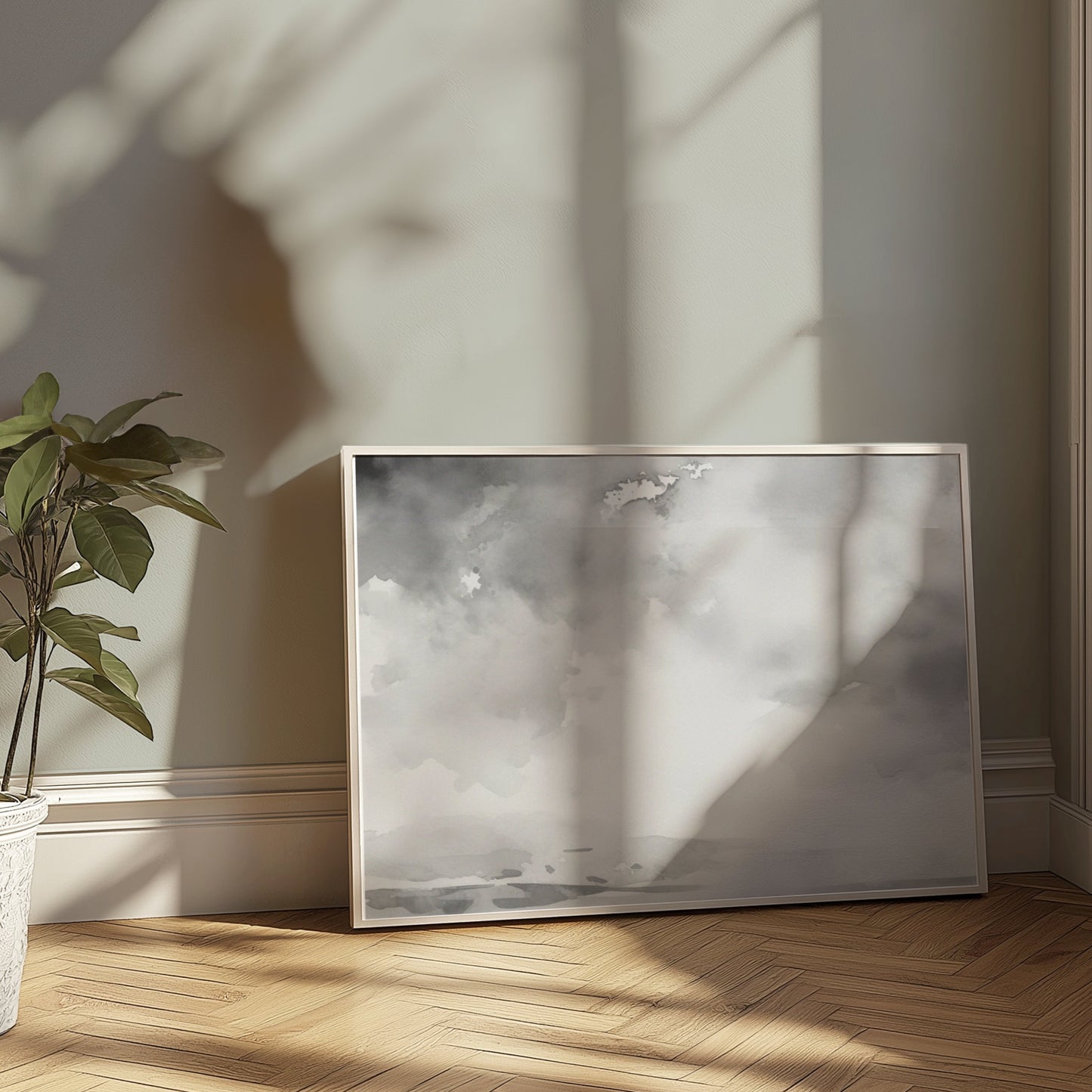 Premium Poster of Abstract Black and White Cloudscape Art Posters