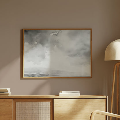 Premium Poster of Abstract Black and White Cloudscape Art Posters