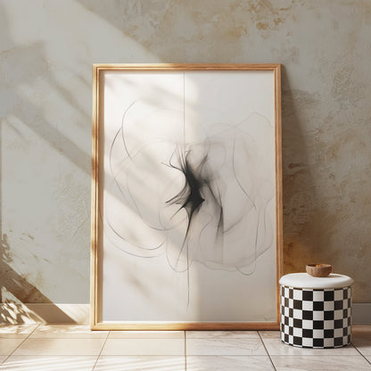 Premium Poster of Abstract Black and White Swirl Design Wall Posters