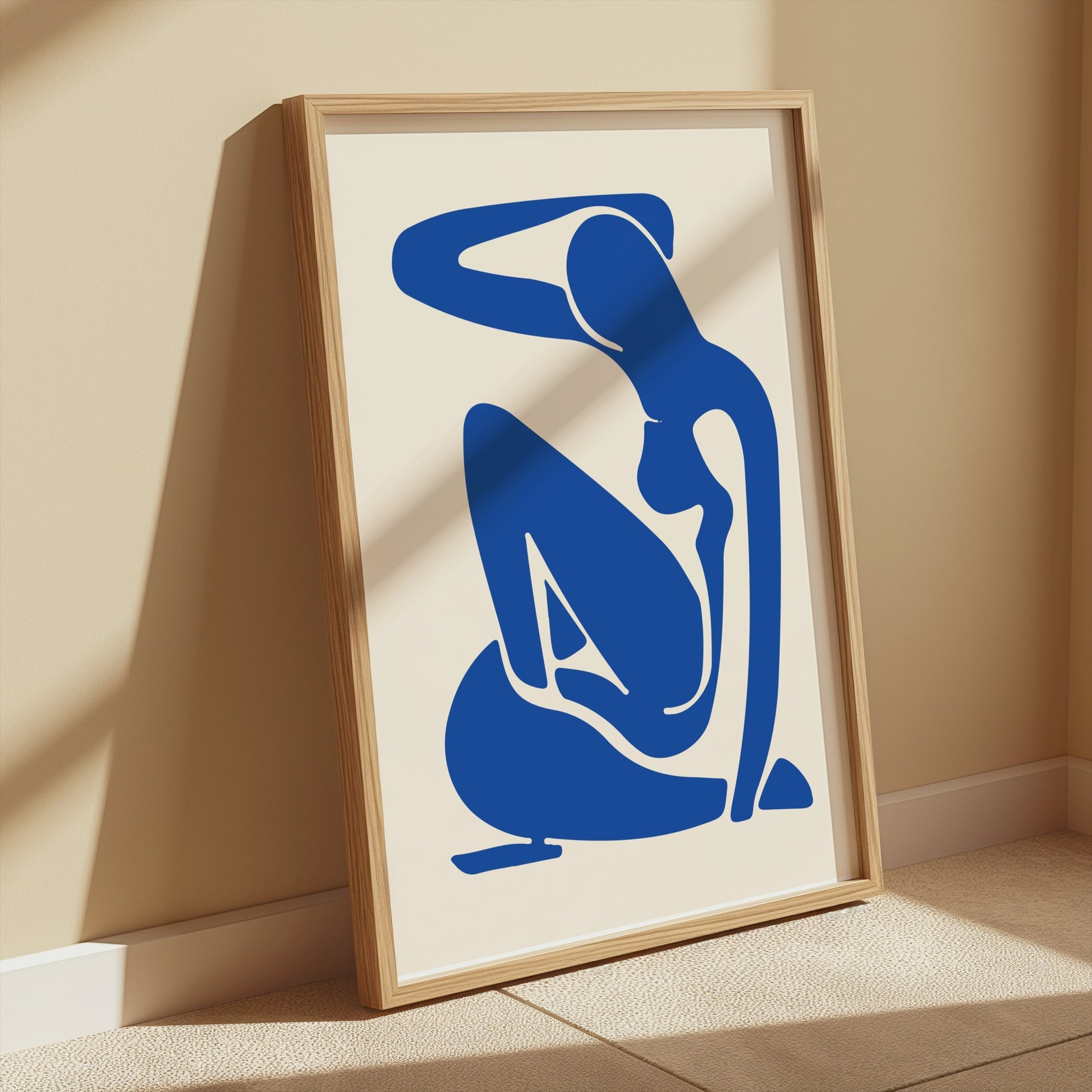 Premium Poster of Abstract Blue Figure Art Print Posters