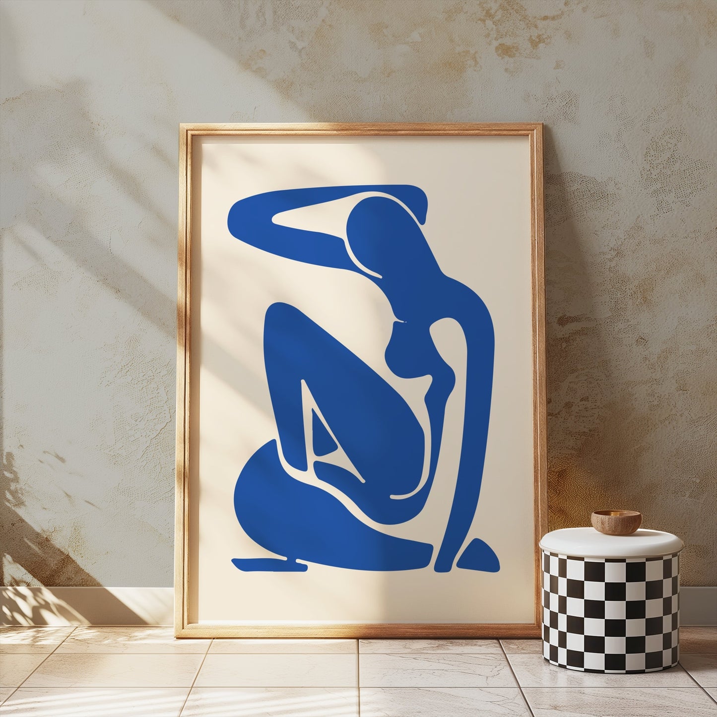Premium Poster of Abstract Blue Figure Art Print Posters