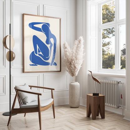 Premium Poster of Abstract Blue Figure Art Print Posters