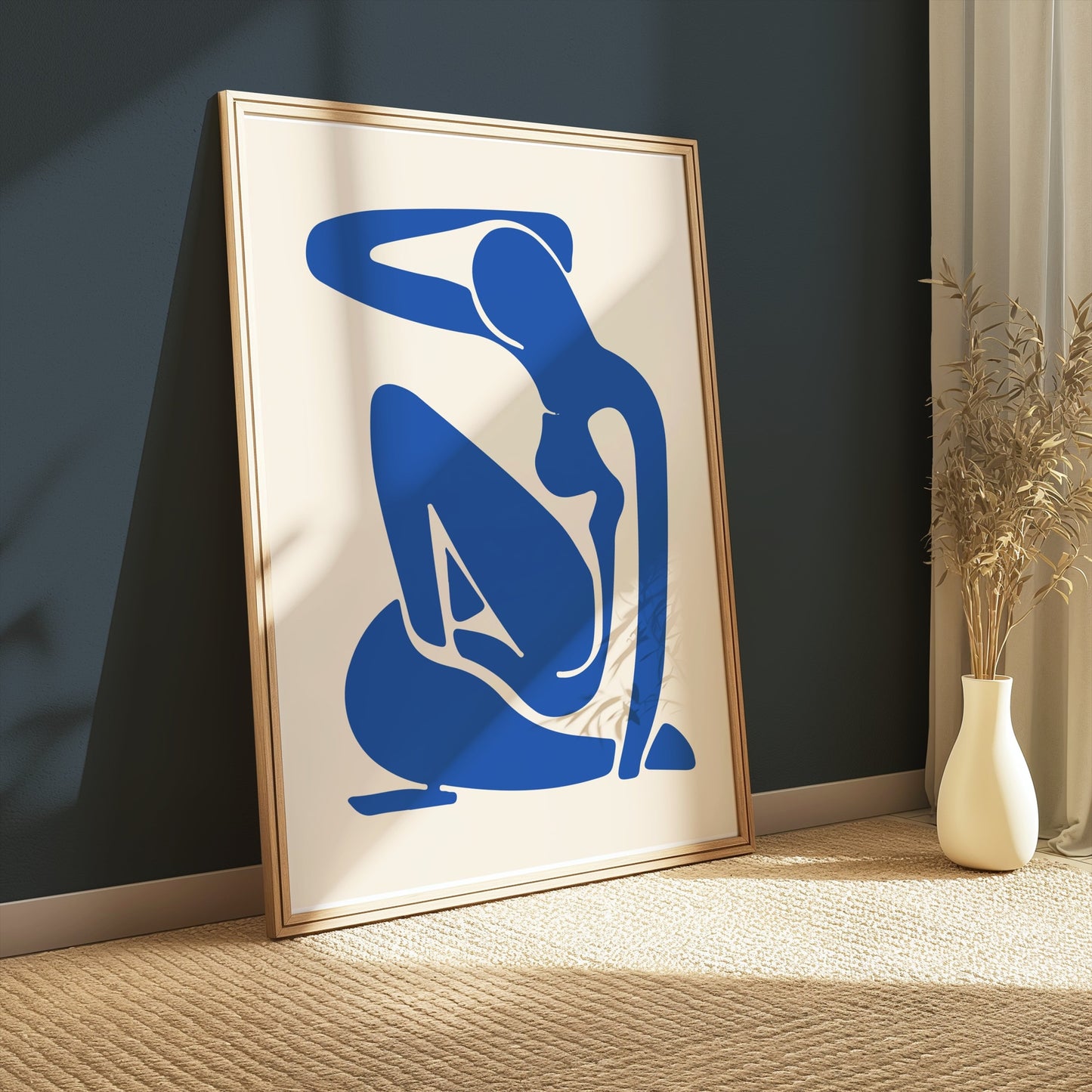 Premium Poster of Abstract Blue Figure Art Print Posters