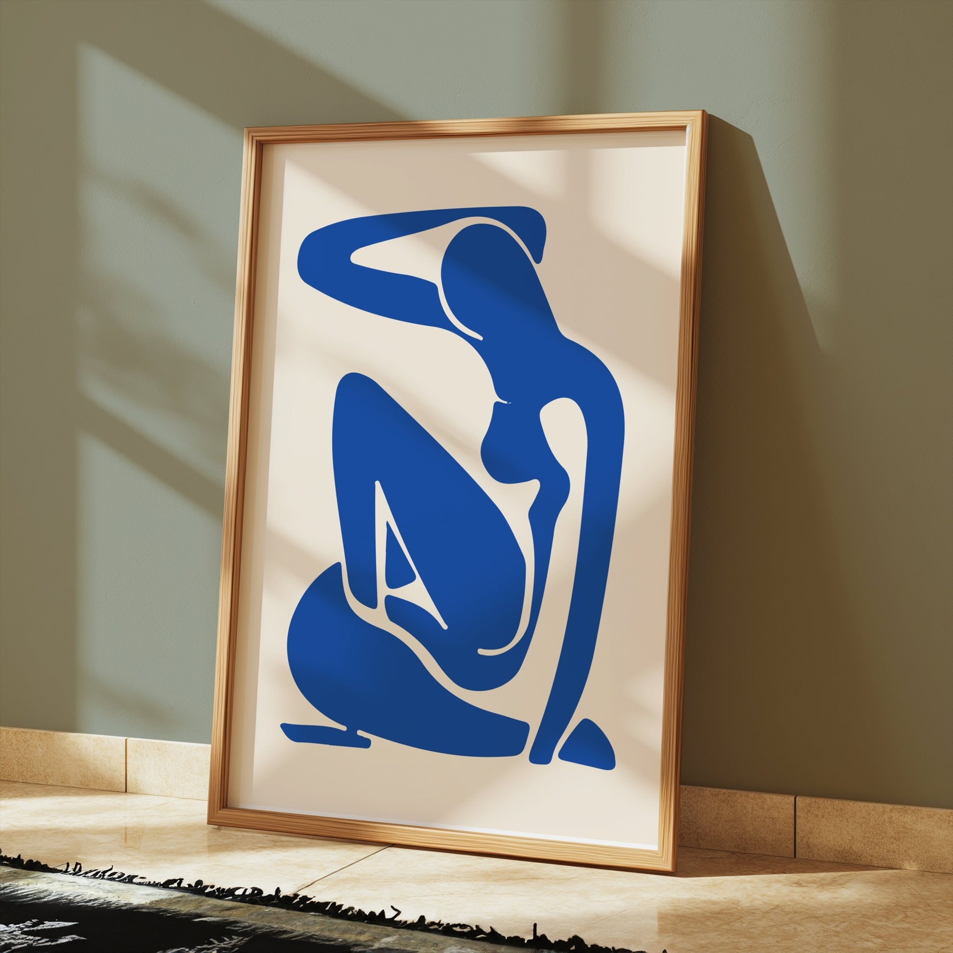 Premium Poster of Abstract Blue Figure Art Print Posters