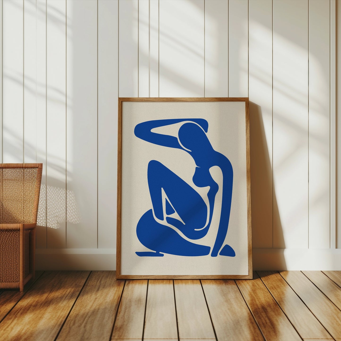 Premium Poster of Abstract Blue Figure Art Print Posters