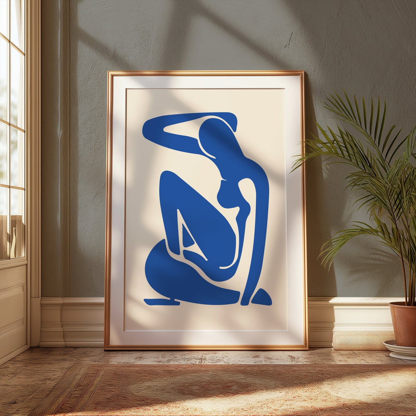 Premium Poster of Abstract Blue Figure Art Print Posters
