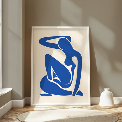 Premium Poster of Abstract Blue Figure Art Print Posters
