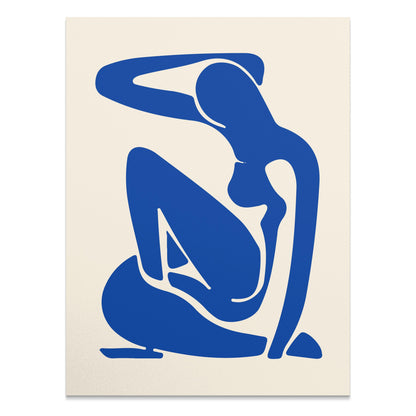 Premium Poster of Abstract Blue Figure Art Print Posters