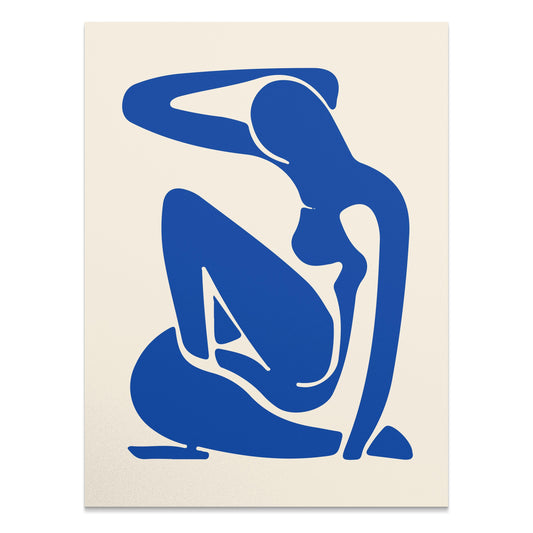Premium Poster of Abstract Blue Figure Art Print Posters