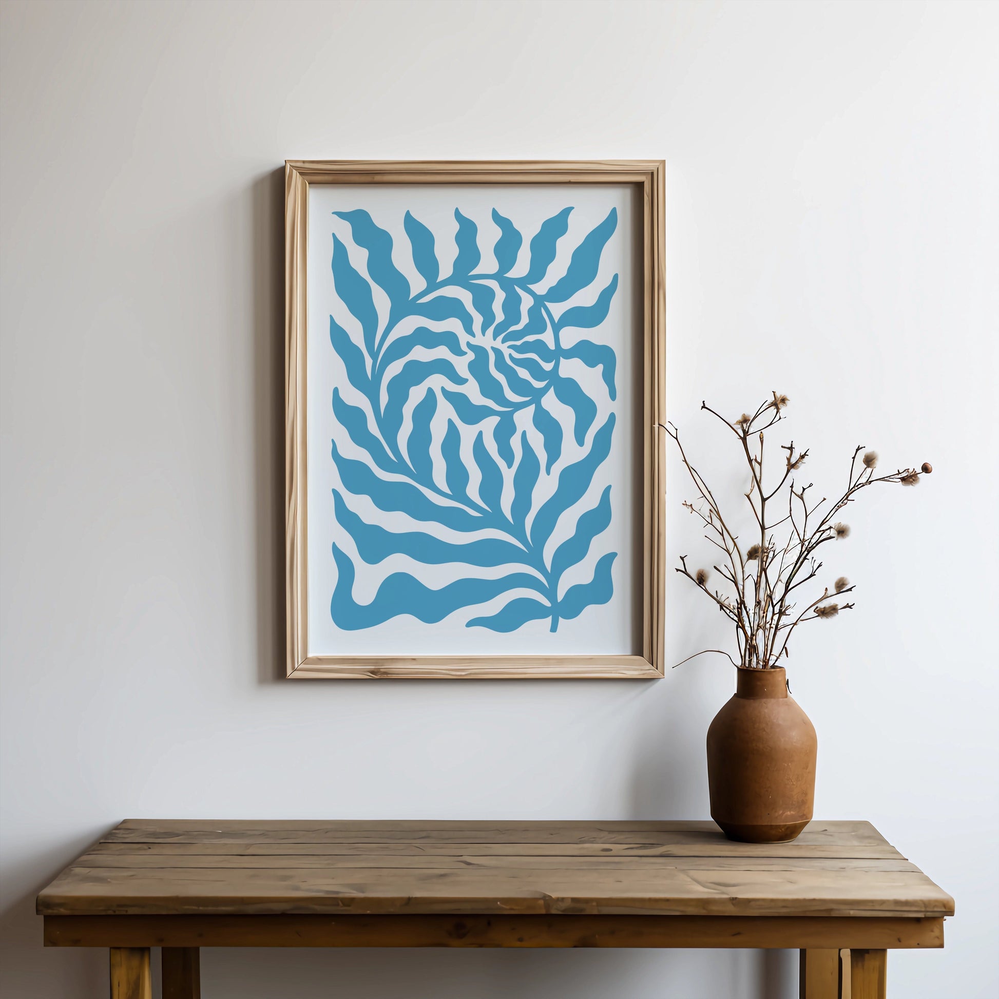 Premium Poster of Abstract Blue Wave Pattern Art Posters