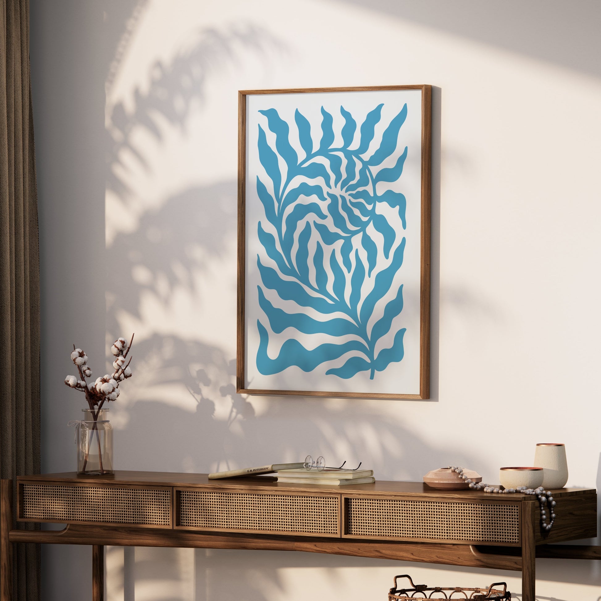 Premium Poster of Abstract Blue Wave Pattern Art Posters