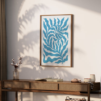 Premium Poster of Abstract Blue Wave Pattern Art Posters
