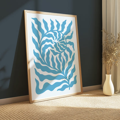 Premium Poster of Abstract Blue Wave Pattern Art Posters