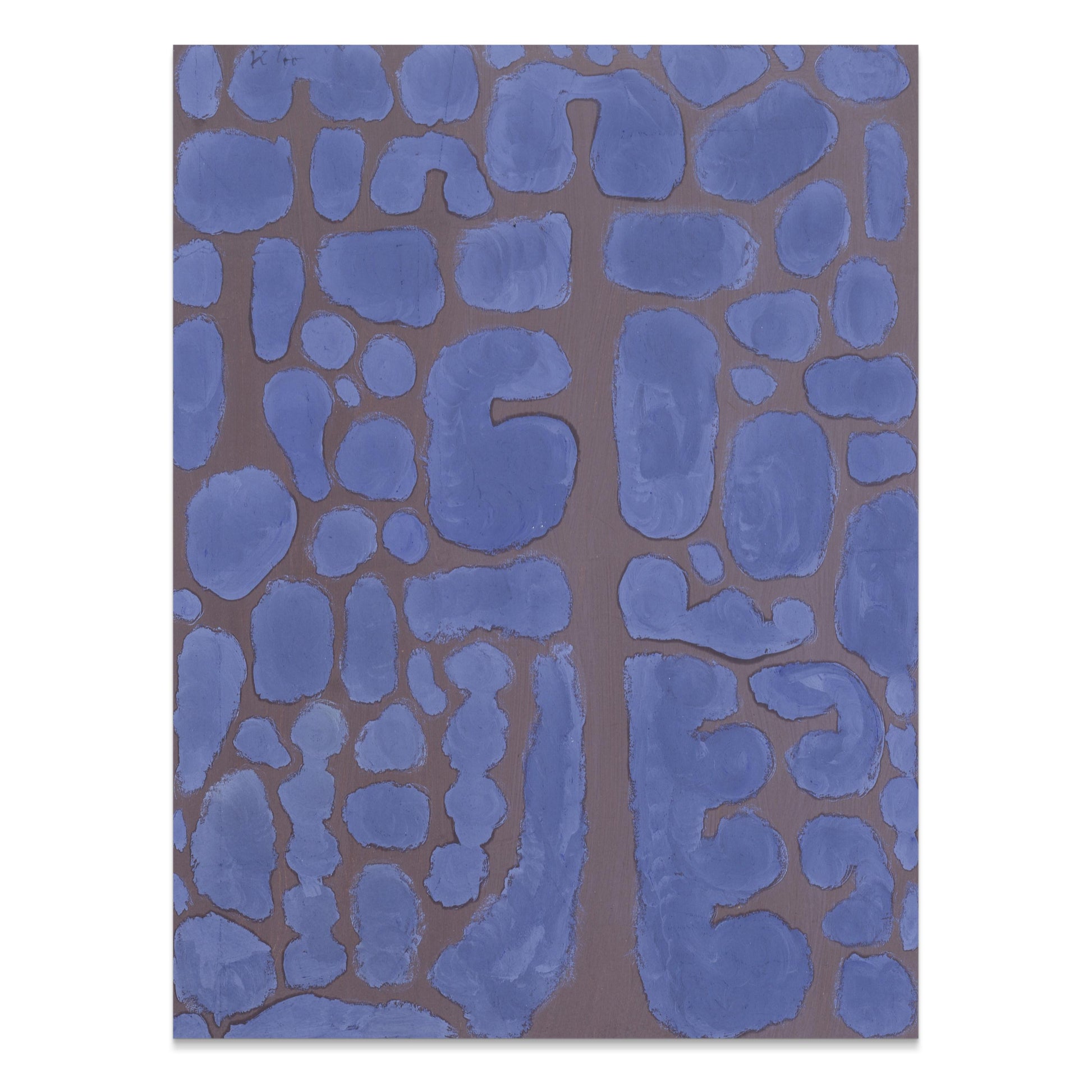 Premium Poster of Abstract Blue and Brown Geometric Art Prints Posters