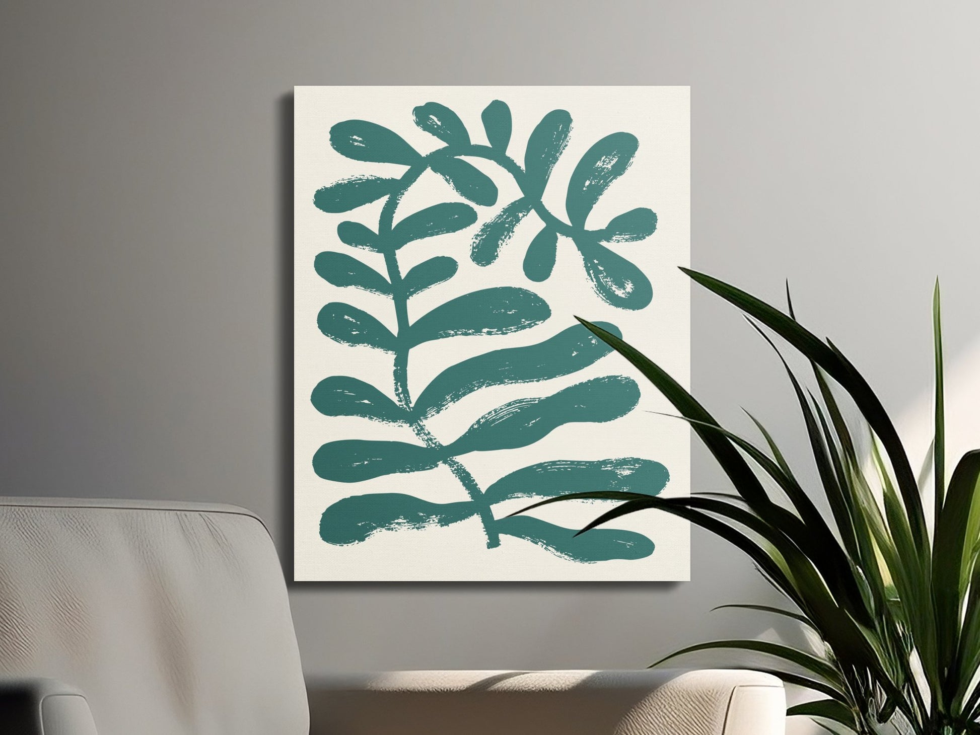 Premium Poster of Abstract Botanical Design Floral Wall Art Canvas Wraps