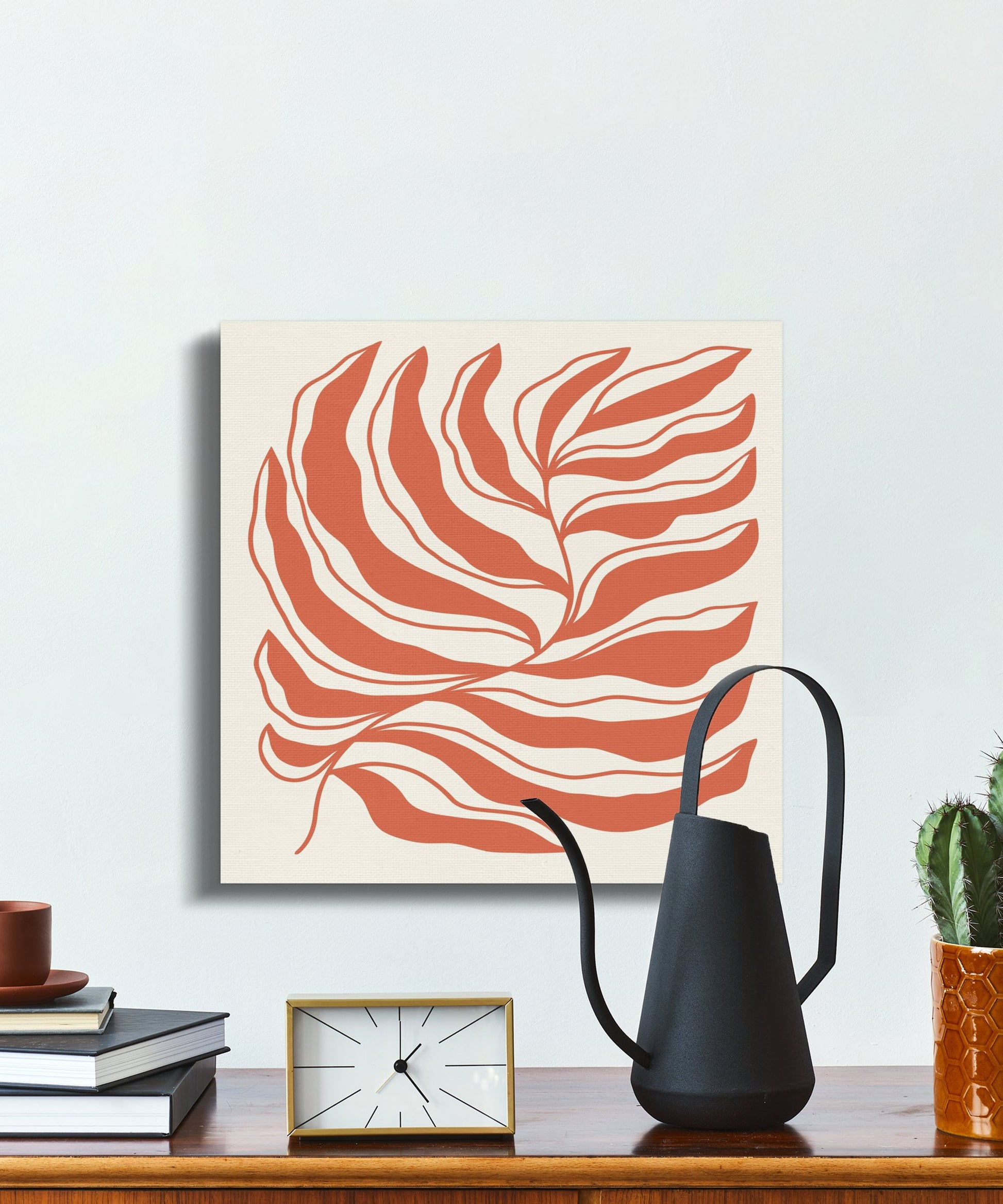 Premium Poster of Abstract Botanical Leaf Art Floral Canvas Wraps
