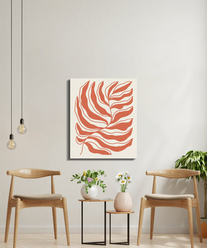 Premium Poster of Abstract Botanical Leaf Art Floral Canvas Wraps