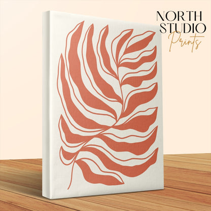 Premium Poster of Abstract Botanical Leaf Art Floral Canvas Wraps