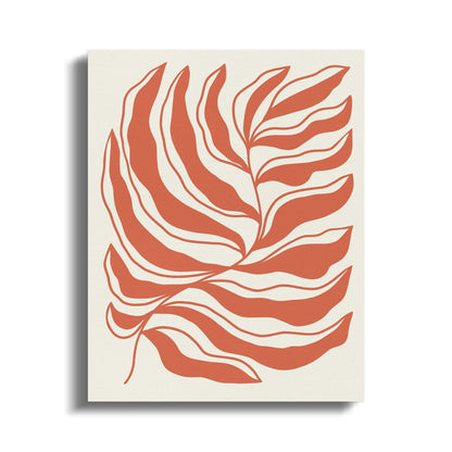 Premium Poster of Abstract Botanical Leaf Art Floral Canvas Wraps