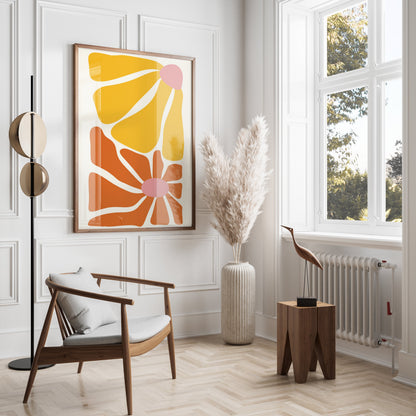 Premium Poster of Abstract Bright and Bold Mid Century Modern Art Posters