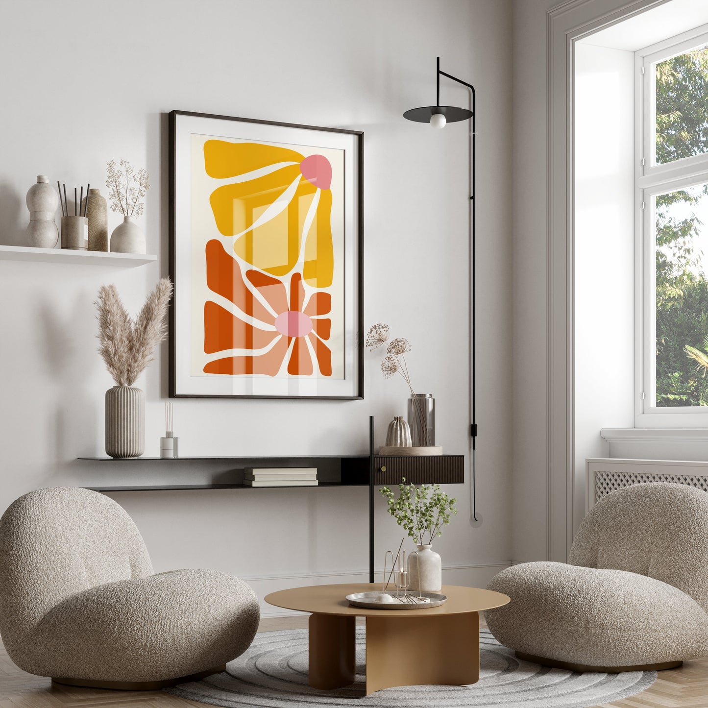 Premium Poster of Abstract Bright and Bold Mid Century Modern Art Posters