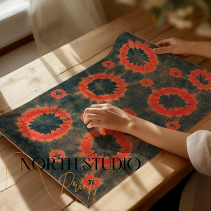 Premium Poster of Abstract Circular Tie Dye Art Print Posters