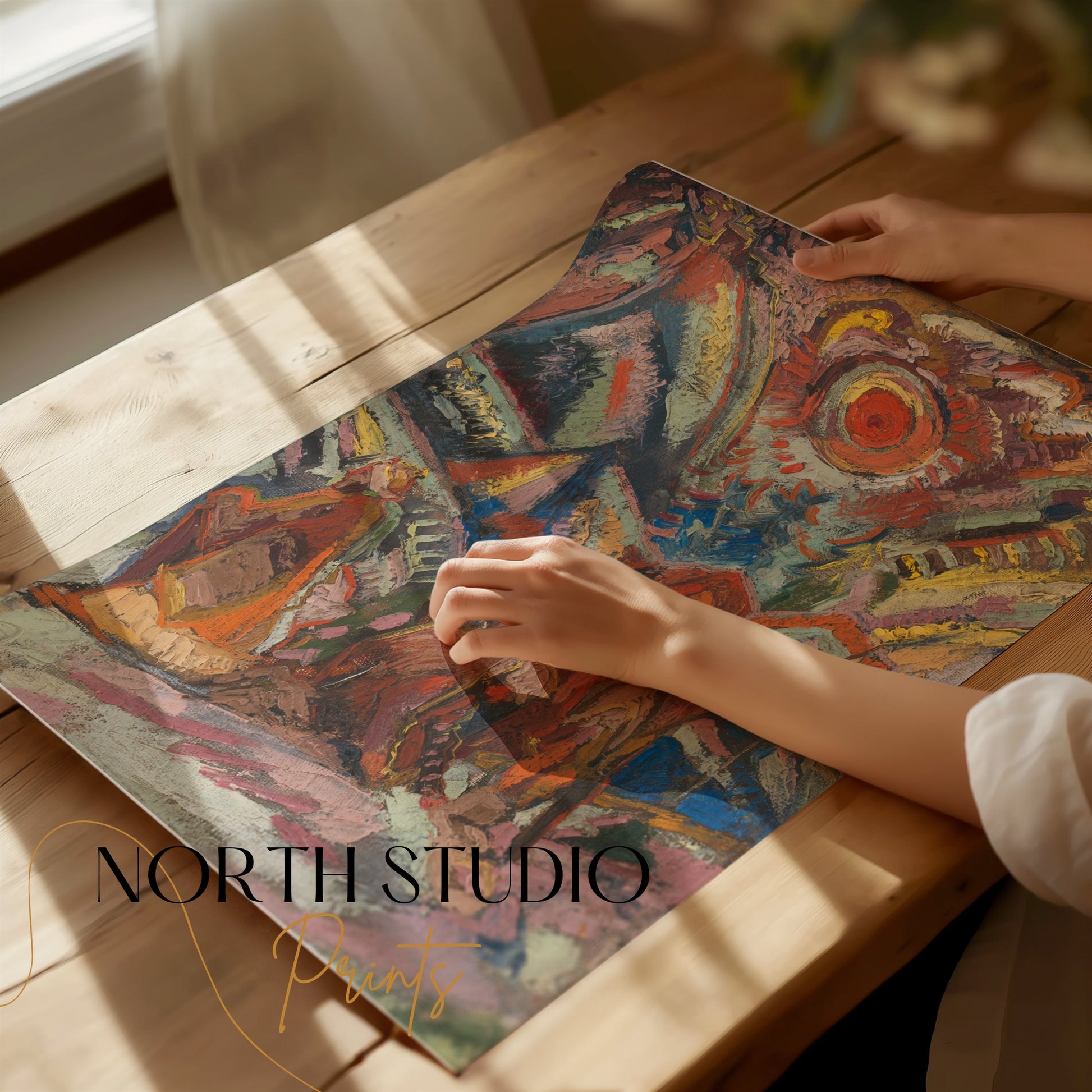 Premium Poster of Abstract Colorful Expressionist Artwork Posters