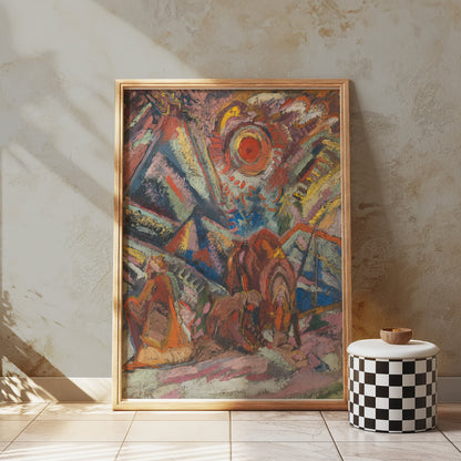 Premium Poster of Abstract Colorful Expressionist Artwork Posters