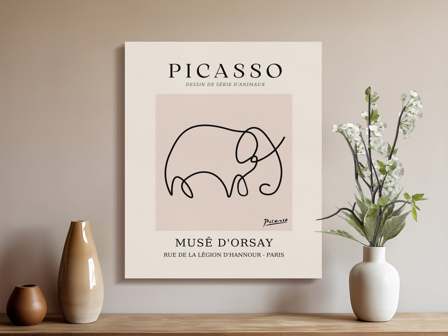 Premium Poster of Abstract Elephant Muse D'Orsay Picasso Canvas Wraps
