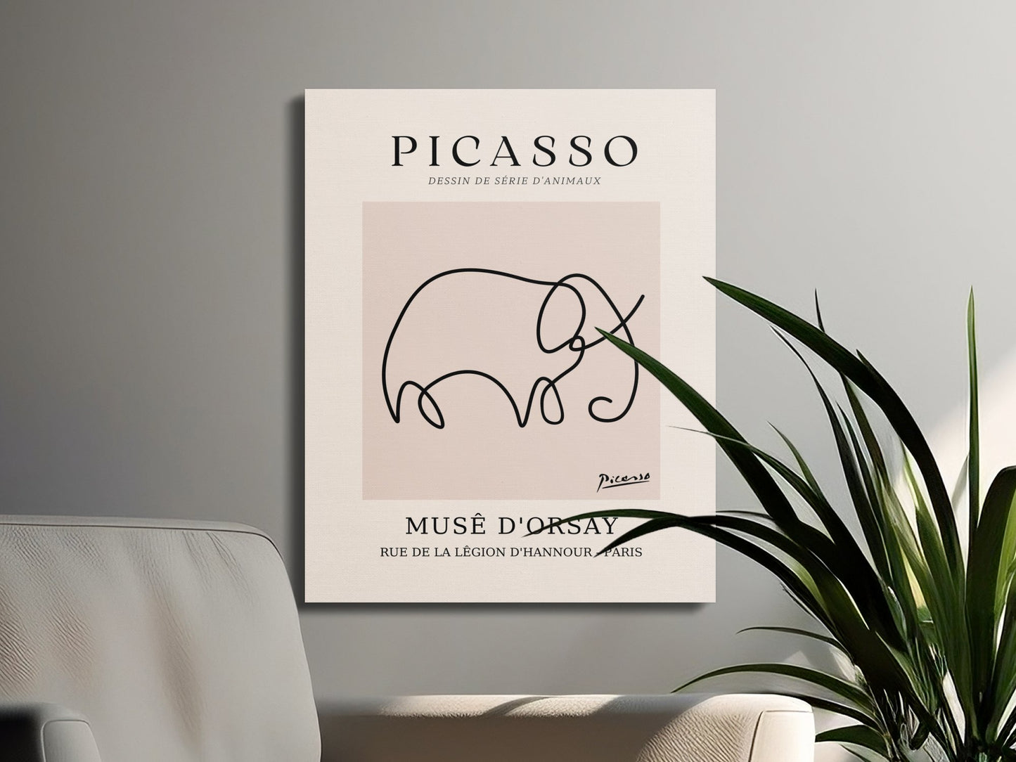 Premium Poster of Abstract Elephant Muse D'Orsay Picasso Canvas Wraps