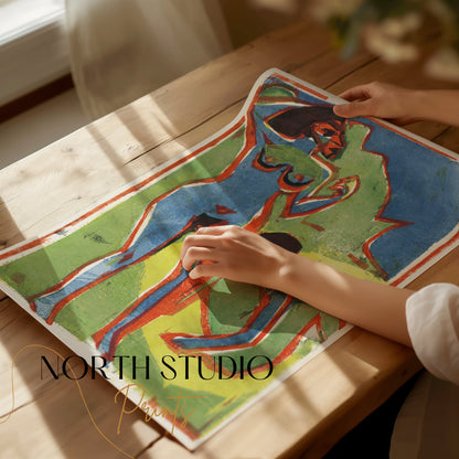 Premium Poster of Abstract Expressionist Art Vibrant Colors Wall Art Posters