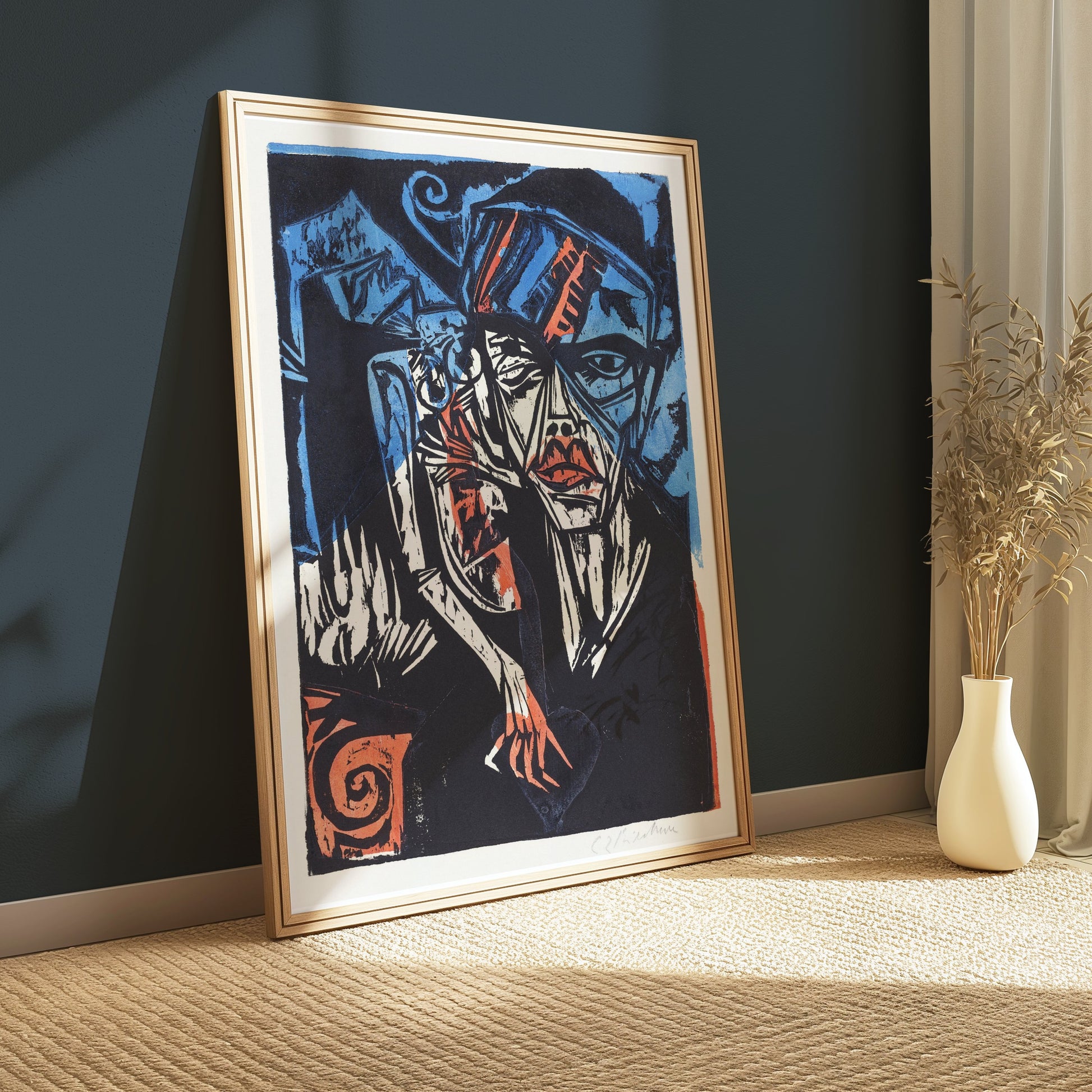 Premium Poster of Abstract Expressionist Face Artwork Posters