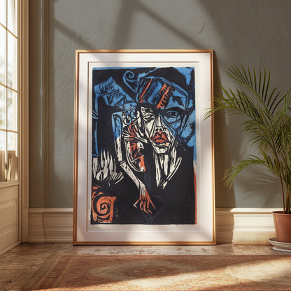 Premium Poster of Abstract Expressionist Face Artwork Posters