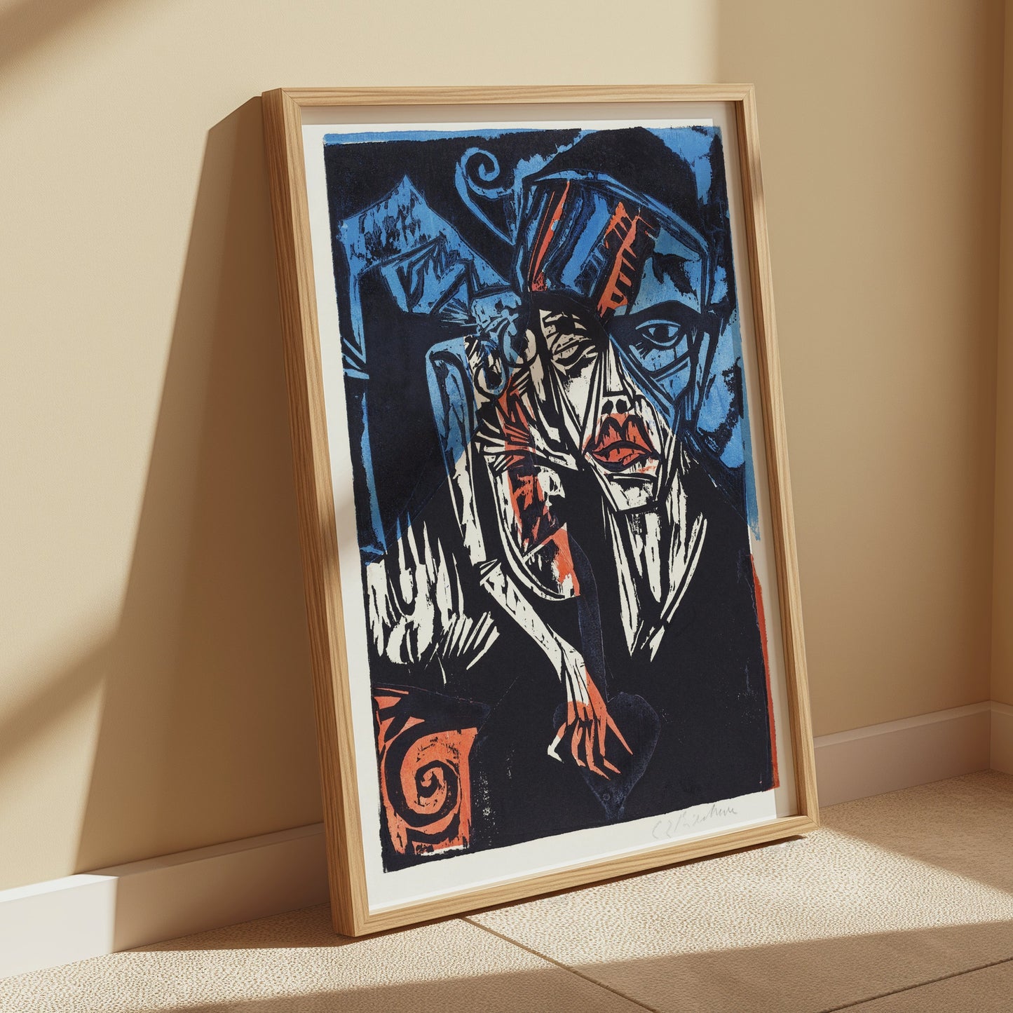 Premium Poster of Abstract Expressionist Face Artwork Posters