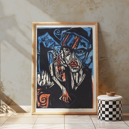 Premium Poster of Abstract Expressionist Face Artwork Posters