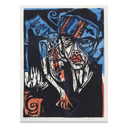 Premium Poster of Abstract Expressionist Face Artwork Posters