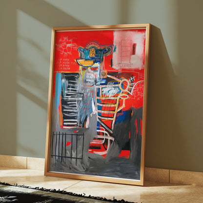 Premium Poster of Abstract Expressionist Inspired Urban Graffiti Wall Art Posters