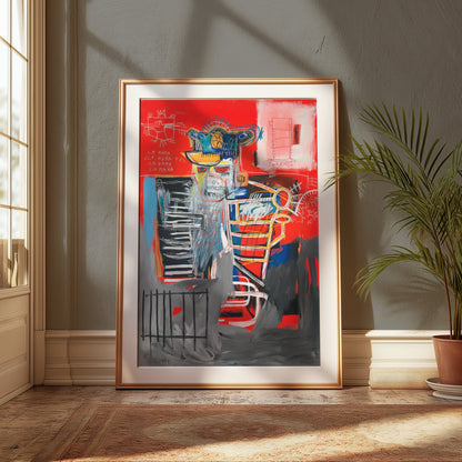 Premium Poster of Abstract Expressionist Inspired Urban Graffiti Wall Art Posters