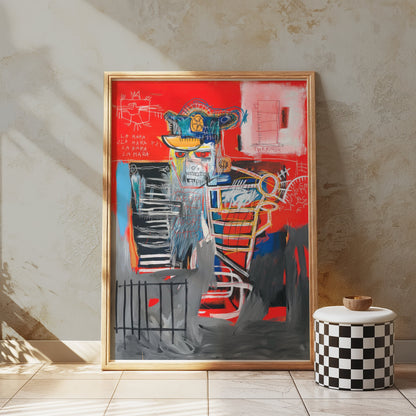 Premium Poster of Abstract Expressionist Inspired Urban Graffiti Wall Art Posters