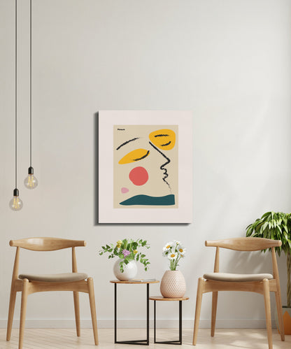 Premium Poster of Abstract Faces Picasso Wall Art Canvas Wraps