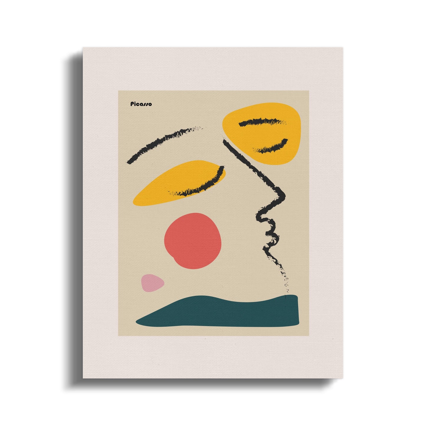 Premium Poster of Abstract Faces Picasso Wall Art Canvas Wraps
