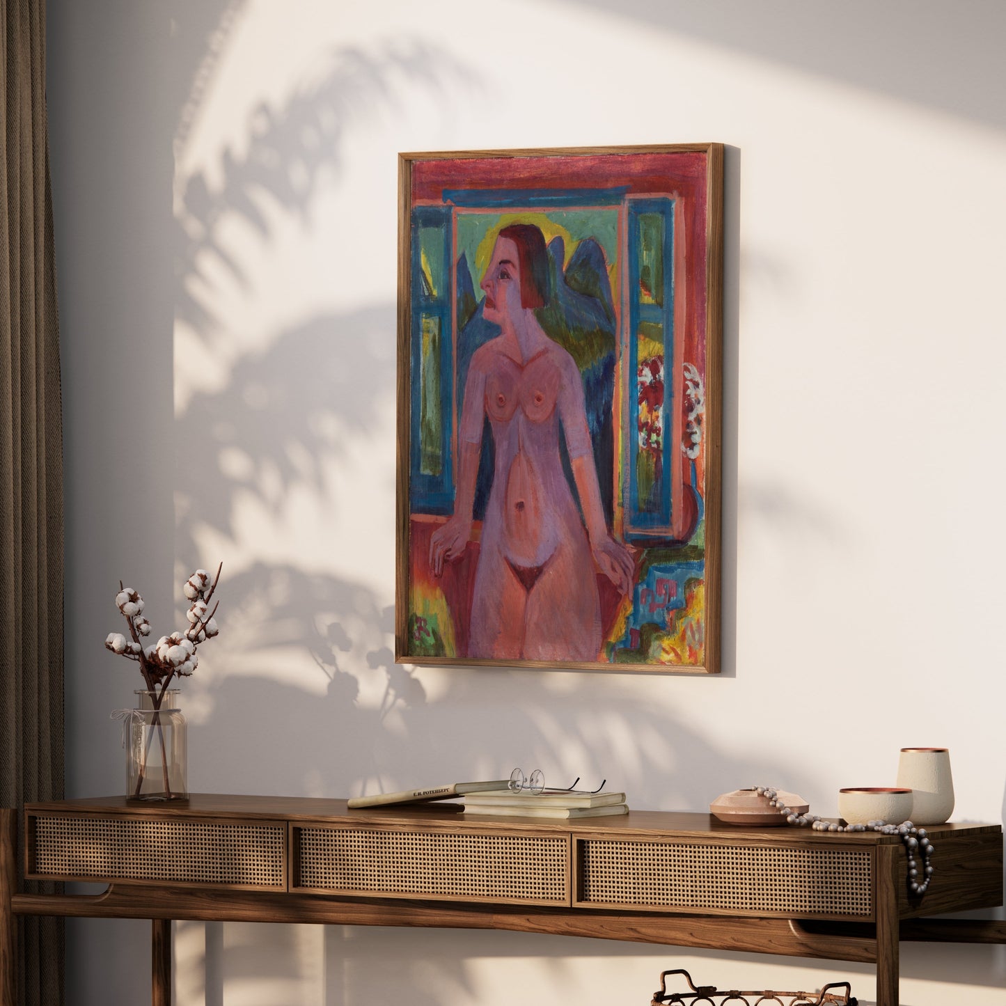 Premium Poster of Abstract Female Figure Portrait Vibrant Colors Art Posters