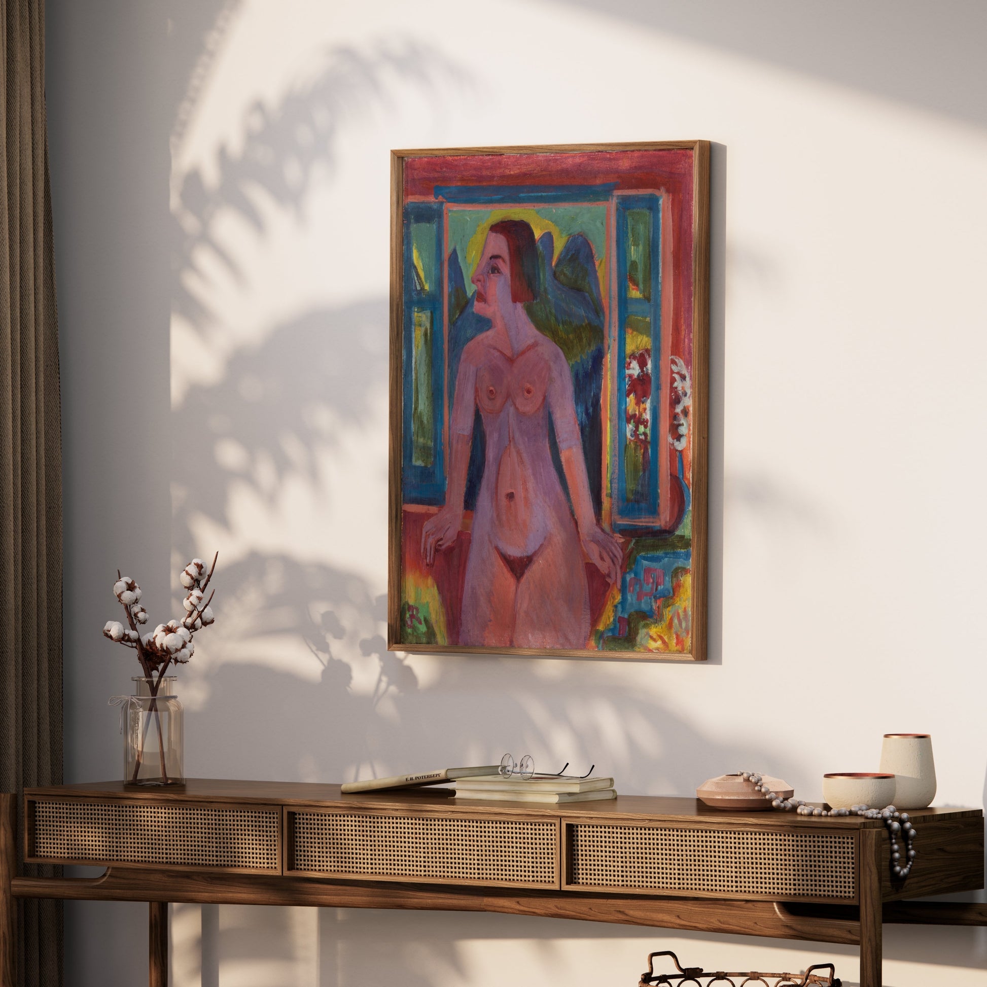Premium Poster of Abstract Female Figure Portrait Vibrant Colors Art Posters
