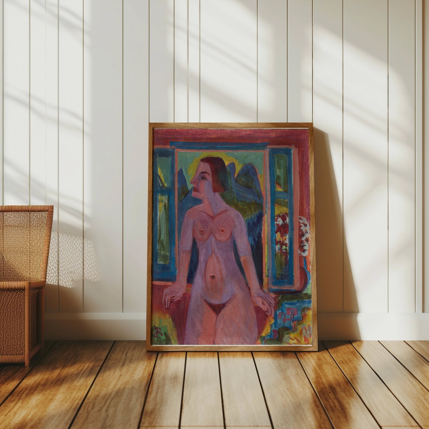 Premium Poster of Abstract Female Figure Portrait Vibrant Colors Art Posters
