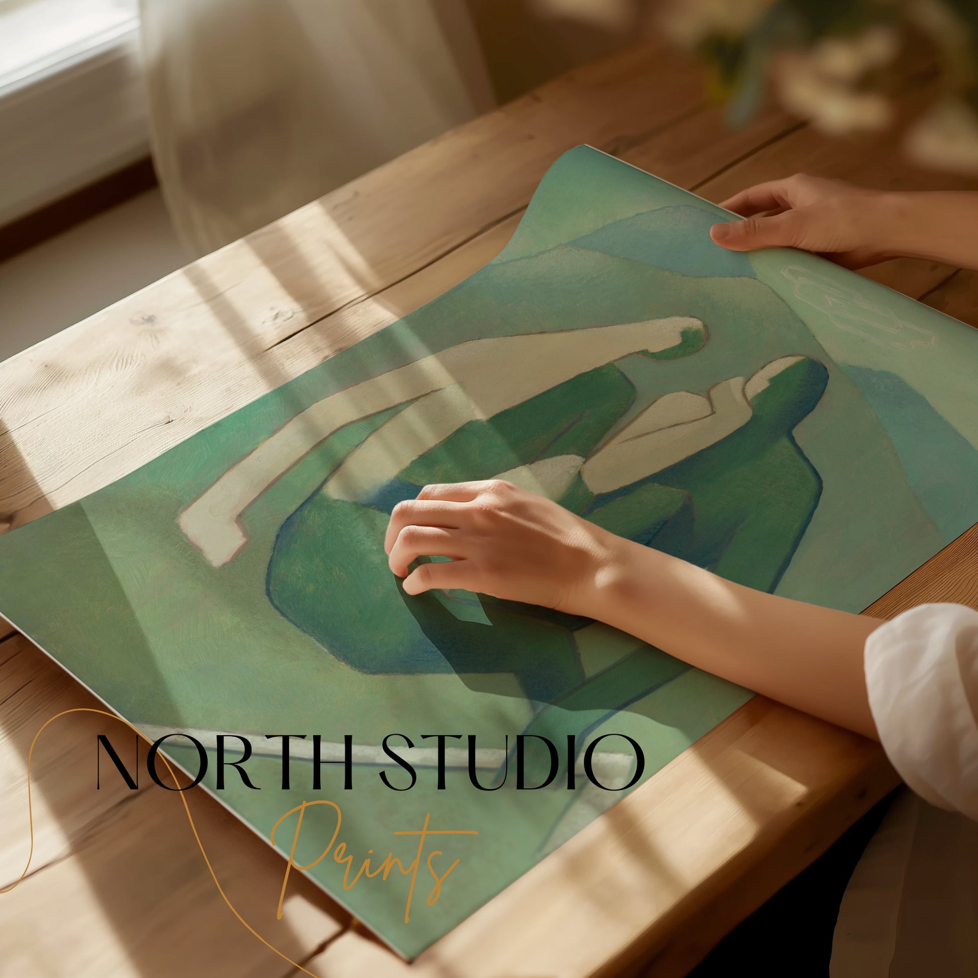 Premium Poster of Abstract Figurative Art with Nature Scene Posters
