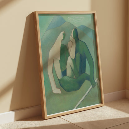 Premium Poster of Abstract Figurative Art with Nature Scene Posters