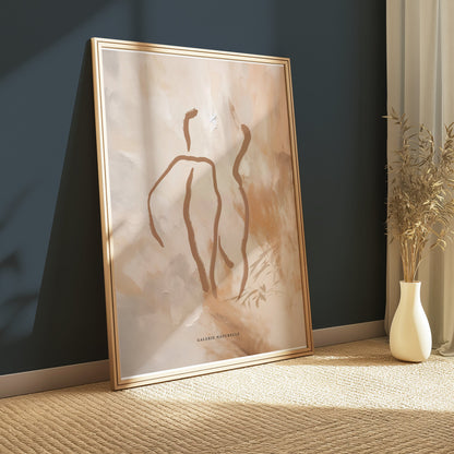 Premium Poster of Abstract Figure Art with Earthy Tones Posters